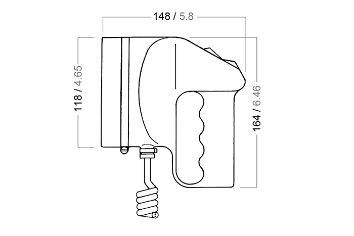 Lyskaster Manuell AQUA SIGNAL Søkelys LED Bremen 12V24V sort vanntett IP68 A3310001