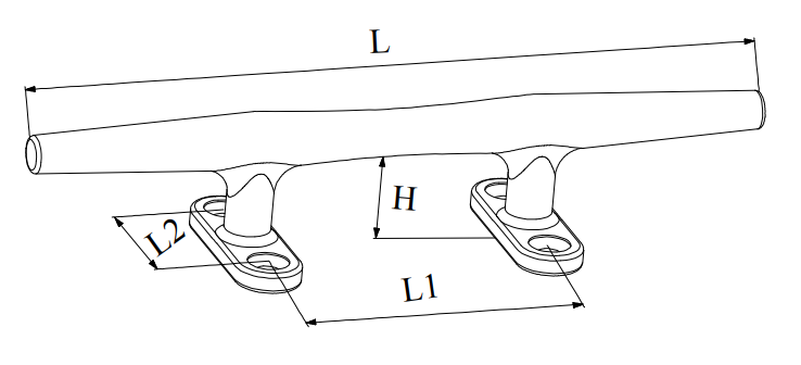 Halegatt bryggepuller Puller slank syrefast 316 100mm CC 48mm S0901A010060