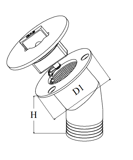 Påfylling Dekksforskruvning 30° Syrefast 1 12 38mm Bensin S1081A380360