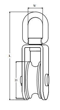 Blokker hemper Blokk Syrefast enkel msikkerhetspin msvivel 75 mm tau 12mm S5444A007561