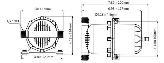 Tilbehør SEAFLO Akkumulatortank 075L med 2 stk 12 nippler 036101280