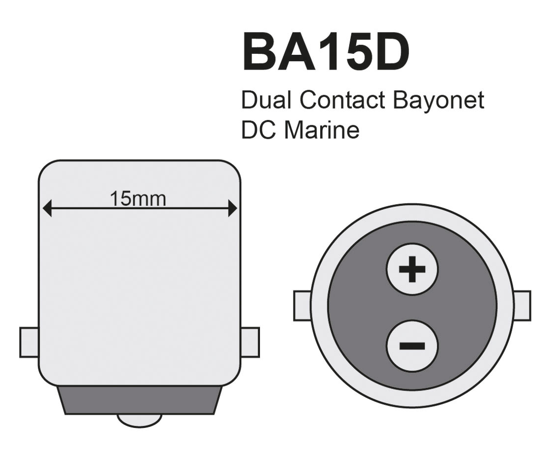 LED pærer TREM BA15D Pære 12V 24V Varmhvit lanternepære L4400200